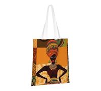 LPSRTWE Sac fourre-tout en toile robuste réutilisable pour femme africaine
