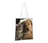 LPSRTWE Sac fourre-tout en toile robuste réutilisable pour les courses, les chats et les chiens, sacs cadeaux pour femmes