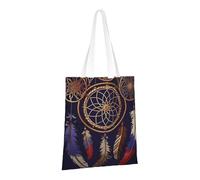 LPSRTWE Sac fourre-tout en toile robuste réutilisable pour les courses, les courses américaines, les attrape-rêves pour femme