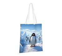 LPSRTWE Sac fourre-tout en toile robuste réutilisable pour les courses, les courses et les courses - Motif pingouin - Pour femme