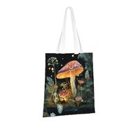 LPSRTWE Sac fourre-tout en toile robuste réutilisable pour les courses, les courses, les champignons, les papillons, les cadeaux pour femme