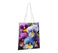 LPSRTWE Sac fourre-tout en toile robuste réutilisable pour les courses, les pensées, les cadeaux pour femme