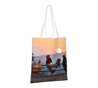 LPSRTWE Sac fourre-tout en toile robuste réutilisable pour les courses, les poules d'animaux - Sacs cadeaux pour femme