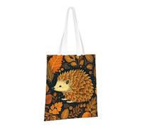 LPSRTWE Sac fourre-tout en toile robuste réutilisable pour les courses, sacs cadeaux en forme de hérisson mignon pour femme