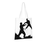 LPSRTWE Sac fourre-tout en toile robuste, sac à main réutilisable, sac d'épicerie, sacs cadeaux de kickboxing pour femme
