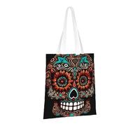 LPSRTWE Sac fourre-tout en toile très résistant réutilisable pour les courses, les courses et le jour des morts, sacs cadeaux pour femme