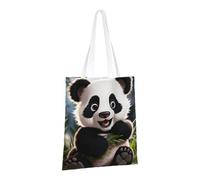 LPSRTWE Sac fourre-tout en toile très résistant réutilisable pour les courses, les courses - Joli panda - Cadeau pour femme