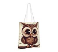 LPSRTWE Sac fourre-tout en toile très résistant réutilisable - Sac de courses mignon en forme de chouette pour femme