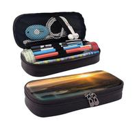 LPSRTWE Sunrise Over Hawaii Trousse à crayons de grande capacité en cuir avec fermeture éclair pour homme et femme