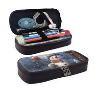 LPSRTWE Trousse à crayons de grande capacité en cuir avec fermeture éclair pour homme et femme