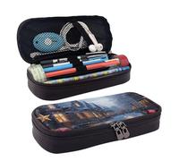 LPSRTWE Trousse à crayons de grande capacité en cuir avec fermeture éclair pour homme et femme