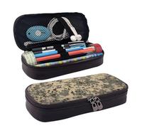 LPSRTWE Trousse à crayons de grande capacité en cuir avec fermeture éclair pour homme et femme Motif camouflage numérique