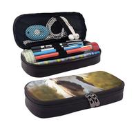 LPSRTWE Trousse à crayons en cuir avec fermeture éclair - Grande capacité - Pour homme et femme