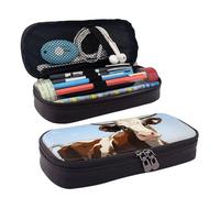 LPSRTWE Trousse à crayons en cuir avec fermeture éclair - Grande capacité - Pour homme et femme