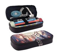 LPSRTWE Trousse à crayons en cuir avec fermeture éclair - Motif attrape-rêves - Grande capacité - Pour homme et femme