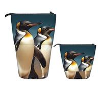 LPSRTWE Trousse à crayons télescopique avec fermeture éclair - Motif zèbre - Jolie trousse à crayons - Pour le bureau, Pingouin élégant, Taille unique