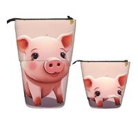 LPSRTWE Trousse à crayons télescopique avec motif caniches et chiens - Jolie trousse à crayons - Avec fermeture éclair - Portable - Pour le bureau, Sourires, Taille unique