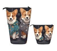LPSRTWE Trousse à crayons télescopique West Desert Cactus - Trousse à crayons sur pied - Jolie trousse à crayons avec fermeture éclair - Portable - Pour bureau, Porter des vêtements pour chiens Corgi