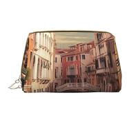 LPSRTWE Trousse de maquillage de voyage pour femme - Grande capacité - En cuir synthétique - Étanche - Belle trousse de maquillage portable à large ouverture avec fermeture éclair - Blanc, blanc,