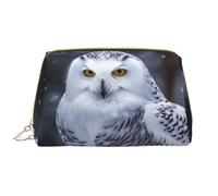 LPSRTWE Trousse de maquillage de voyage pour femme - Grande capacité - En cuir synthétique - Étanche - Motif hibou arctique - Trousse de maquillage portable à grande ouverture avec fermeture éclair -