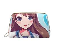 LPSRTWE Trousse de maquillage de voyage pour femme - Grande capacité - En cuir synthétique - Imperméable - Jolie trousse de maquillage pour infirmière - Portable - Large ouverture - Avec fermeture