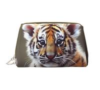 LPSRTWE Trousse de maquillage de voyage pour femme - Grande capacité - En cuir synthétique - Imperméable - Pochette de maquillage portable à large ouverture avec fermeture éclair - Blanc, taille