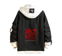 Lpstop Dragon Chinois à Capuche Veste de Style Dragon dessiné à la Main Sweats à Capuche légers à imprimé Animal pour Hommes Femmes