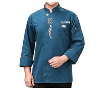 Lpstop Manteau de chef personnalisé veste de chef brodée uniformes de cuisine à manches longues pour hommes femmes