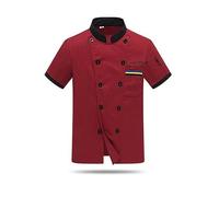 Lpstop Veste de Chef personnalisée, uniformes de cuisine brodés à manches courtes avec ensemble de tabliers pour hommes et femmes