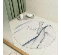 LPUKOI Tapis de Bain en luffa antidérapant avec Drain, Tapis de Douche antibactérien pour Cabine de Douche Ronde, Tapis de Baignoire pour Animaux de Compagnie, diamètre C 70 cm