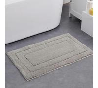 LPUKOI Tapis de Bain épais antidérapant pour Personnes âgées et Enfants, Tapis de Salle de Bain Doux Absorbant l'eau, Tapis de Baignoire de Douche, Tapis de Sol Lavable, Gris, 45 x 65 cm