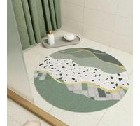 LPUKOI Tapis de Douche Rond pour l'intérieur, Tapis de Bain en luffa, antidérapant, pour Zones humides, Tapis de Douche Anti-moisissure, Tapis de Sol Creux pour Salle de Bain, diamètre A 60 cm