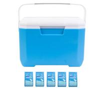 LPUYTJHI Glacière rigide portable avec poignée robuste, étanche, idéale for le camping, la plage, les pique-niques, le rangement isolé, bleu, 6 L
