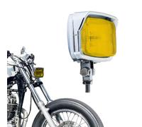 LPUYTRB Feu Avant Phare de moto, lumière carrée et rectangulaire, ampoule H3, accessoires pour Chopper pour Bobber