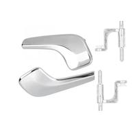 LPUYTRB voiture Cuvette Poignée Porte Poignée De Porte Intérieure En Plastique Plaqué Aluminium Et Acier Inoxydable Pour Corsa D 2006-2014 13297813 13297814 Portes Gauche Droite