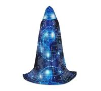 LPWTYCBV Cape à capuche avec imprimé cerveau d'intelligence artificielle pour adolescents confortable et durable pour Halloween