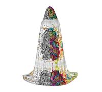 LPWTYCBV Cape à capuche avec imprimé cerveau gauche et droit pour adolescents confortable et durable pour Halloween