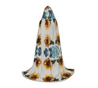 LPWTYCBV Cape à capuche imprimée tournesol lithographie pour adolescents confortable et durable pour Halloween