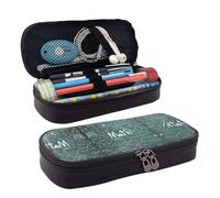 LPWTYCBV Formulas Shapes Theory Trousse à crayons en cuir avec fermeture éclair pour cours de mathématiques est très adaptée pour un usage quotidien., Noir , Taille unique, Trousse de maquillage
