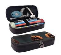 LPWTYCBV La trousse à crayons en cuir imprimé citrouille d'Halloween avec fermeture éclair est très adaptée pour un usage quotidien., Noir , Taille unique, Trousse de maquillage