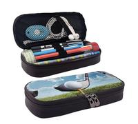 LPWTYCBV La trousse à crayons en cuir imprimé club de golf avec fermeture éclair est très adaptée pour un usage quotidien., Noir , Taille unique, Trousse de maquillage