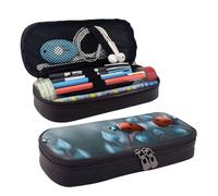 LPWTYCBV La trousse à crayons en cuir imprimé coccinelle avec fermeture éclair est très adaptée pour un usage quotidien., Noir , Taille unique, Trousse de maquillage
