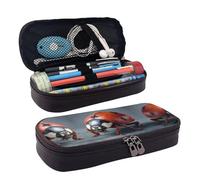 LPWTYCBV La trousse à crayons en cuir imprimé coccinelle avec fermeture éclair est très adaptée pour un usage quotidien., Noir , Taille unique, Trousse de maquillage