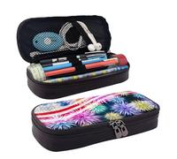 LPWTYCBV La trousse à crayons en cuir imprimé drapeau américain du 4 juillet avec fermeture éclair est très adaptée pour un usage quotidien., Noir , Taille unique, Trousse de maquillage