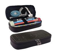 LPWTYCBV La trousse à crayons en cuir imprimé hiéroglyphe égyptien antique avec fermeture éclair est très adaptée pour un usage quotidien., Noir , Taille unique, Trousse de maquillage