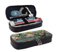 LPWTYCBV La trousse à crayons en cuir imprimé poisson avec fermeture éclair est très adaptée pour un usage quotidien., Noir , Taille unique, Trousse de maquillage