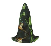 LPWTYCBV Peace Tree Frog Print Cape à capuche pour adolescents confortable et durable pour Halloween