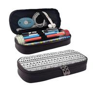 LPWTYCBV Trousse à crayons en cuir imprimé avec motif amérindien avec fermeture éclair très adaptée pour un usage quotidien., Noir , Taille unique, Trousse de maquillage