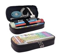 LPWTYCBV Trousse à crayons en cuir imprimé avec tableau périodique des éléments avec fermeture éclair est très adaptée pour un usage quotidien., Noir , Taille unique, Trousse de maquillage