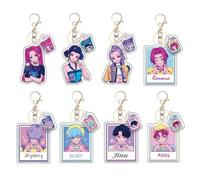 LPXBHSW Demons Hunter Acrylic Porte-clés 8pcs, Devil Hunters Chibi Figure Porte-clés Pendentif Accessoires